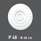 Deco Ceramica Ροζέτα Οροφής για Φωτιστικά Λευκή KALTS-ROZETA-P48