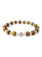 Wooden Bead Crystal Bracelet