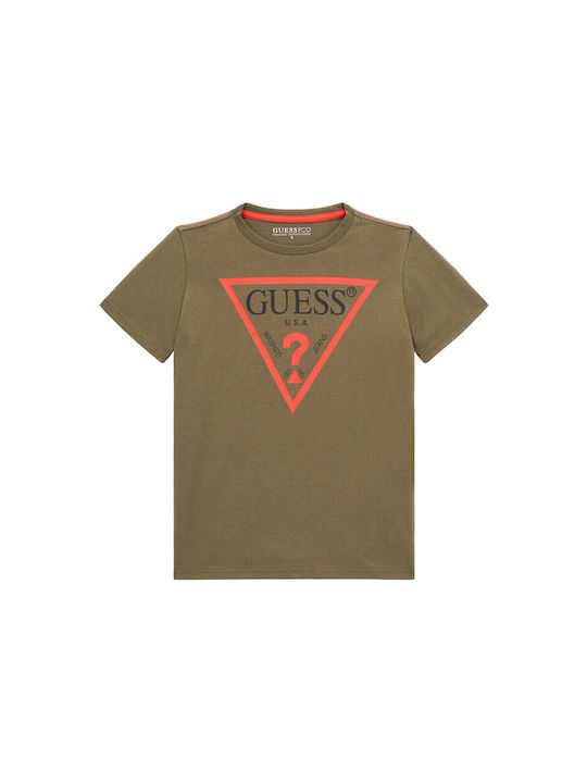 Guess Tricou Copii Kaki