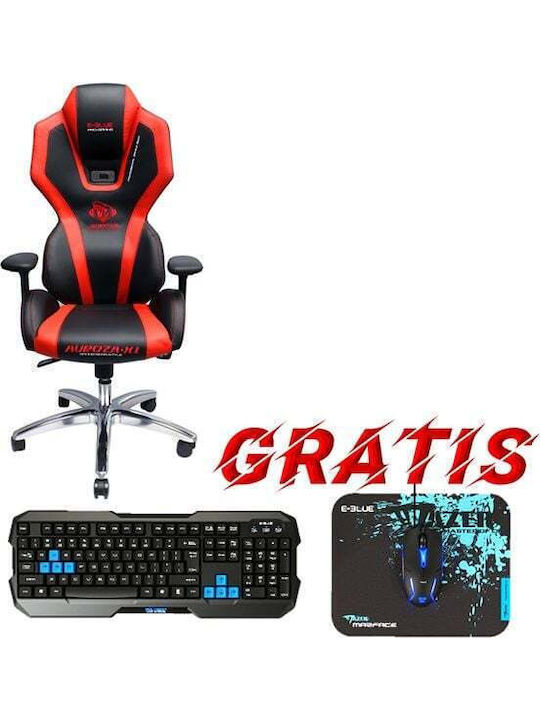 E-Blue Auroza X1 & Polygon Game Set Δερματίνης Κόκκινη