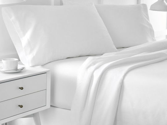 Hotel Sheet White Queen Size 240x290cm 1pcs