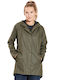 Weather Report Petra Women's Long Lifestyle Jacket for Winter with Hood Khaki