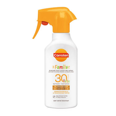 Carroten Family Wasserfest Sonnenschutz Creme Für das Gesicht SPF30 in Spray 270ml