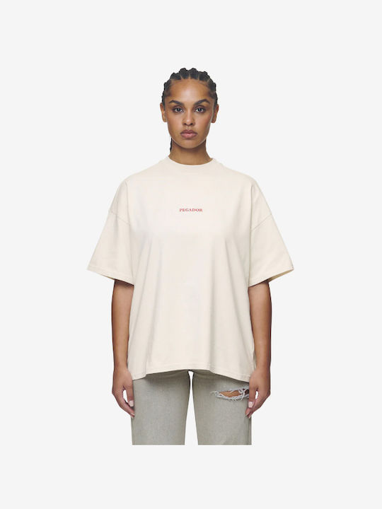 Pegador Γυναικείο Oversized T-shirt Μπεζ