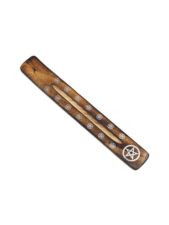 Ξύλινη Βάση Καύσης Αρωματικά Στικ Pentacle Incense Holder 26cm