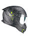 CGM Shot Nippo 363S Black/Yellow Fluo Matt Cască Moto Față întreagă ECE 22.06 1550gr cu Sunvisor