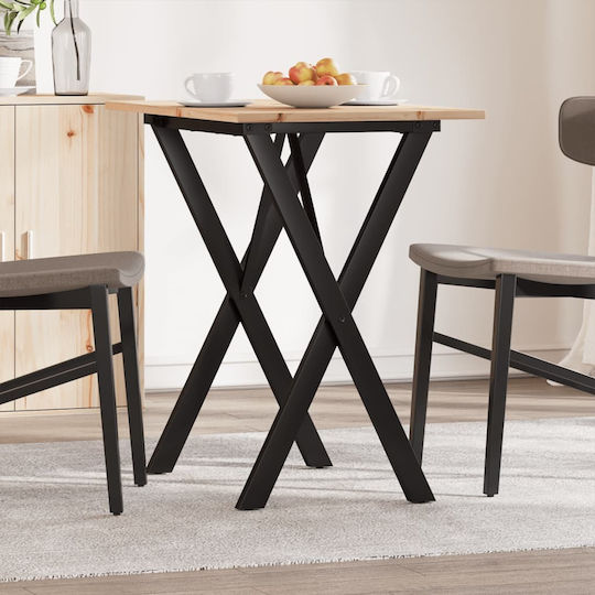 Tisch Speisesaal aus Massivholz & Metall Coffee 80x50x75cm