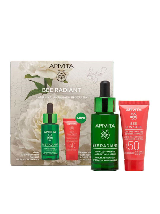 Apivita Bee Radiant Hautpflegeset für Aufhellung & Anti-Aging 2Stück
