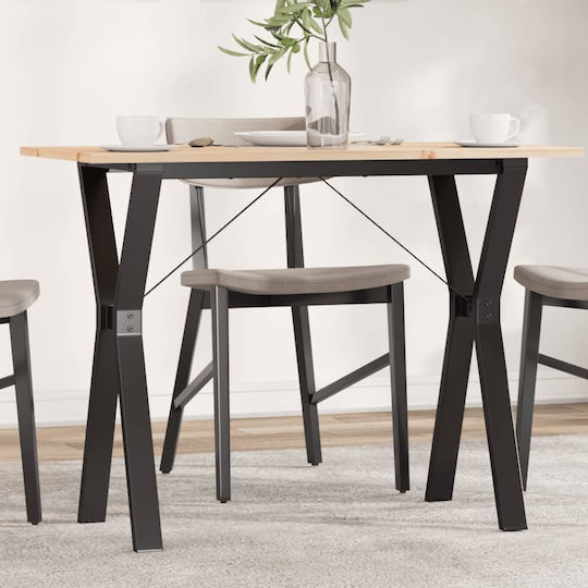 Table Dining Room from Solid Wood & Metal Coffee 100x50x75cm
