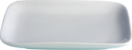 GTSA Plate Shallow Rectangular made of Porcelain White 11x8cm
