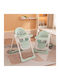 Dream House Foldable Baby Highchair with Adjustable Height Green