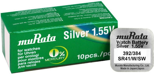 Murata 392/384 Batterie Silber-Oxid für Uhren SR41 1.55V 1Stück