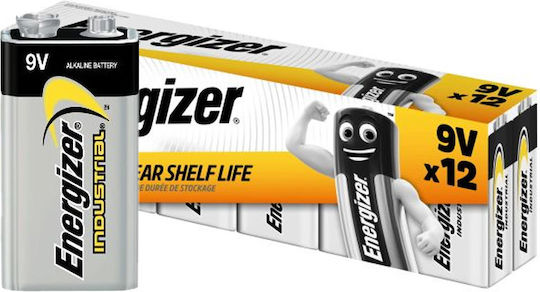 Energizer Industrial Alkaline Batteries 9V 12pcs