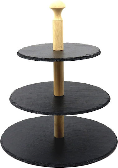 Kesper Ξύλινη Εταζέρα Μαύρη Π30xΜ30xΥ34cm