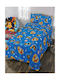 Kids Sheets Set Blue Fitted Cotton Paw Patrol Carnation 100x200+30