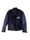 Unit Garage Winter Herren Motorradjacke Wasserdicht Blau