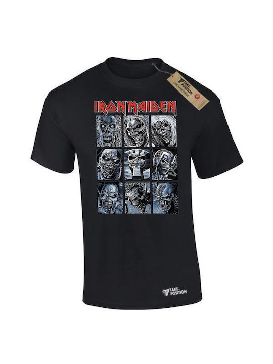 Tricou bărbați din bumbac Takeposition Iron Maiden Beast negru 320-7508b-02