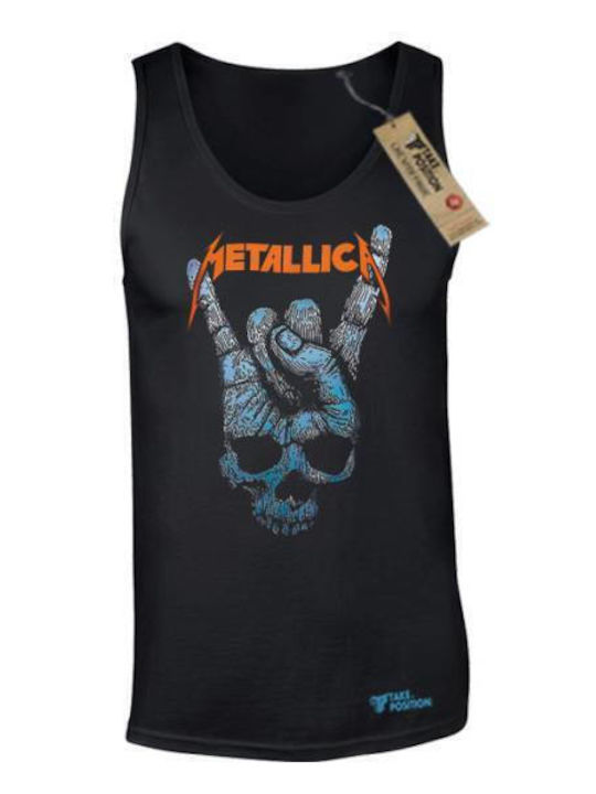 Sleeveless Men's Music Band Takeposition Metallica Black Shirt 330-7528b-02