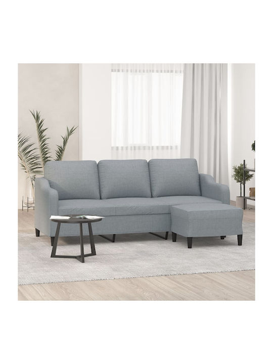 Dreisitzer Sofa Grau 198x77x80cm