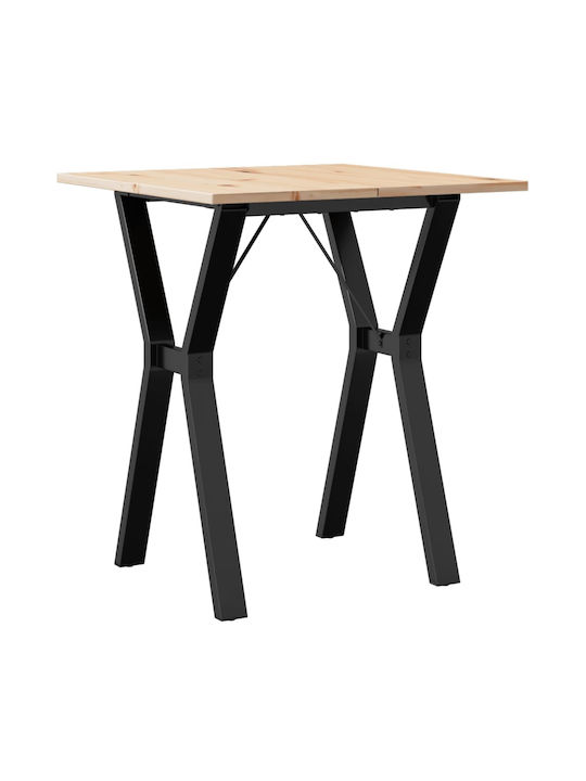 Platz Tisch Speisesaal aus Massivholz & Metall Coffee 60x60x75cm