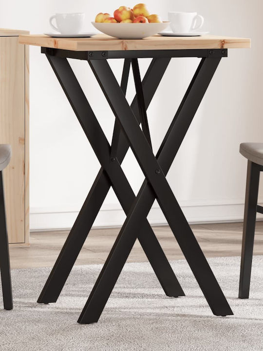 Round Table Dining Room from Solid Wood & Metal Coffee 50x50x75.5cm