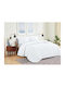Set Coverlet Queen Microfiber White 220x240cm
