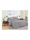 Blätter Tagesdecken Einzel Microfiber Grau-Schwarz 160x240cm 2Stücke KYKLI-1682-M-GKRI