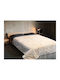 Samtige Übergröße Decke 220x240cm Hellbeige