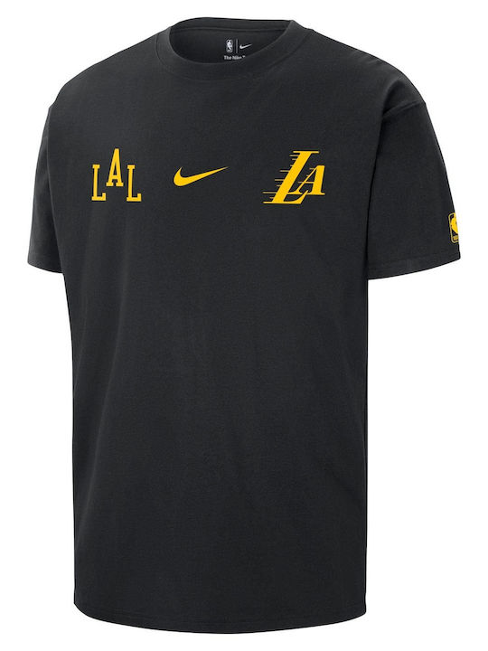 Nike Los Angeles Herren Sport T-Shirt Kurzarm Schwarz