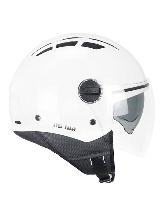 CGM Air Mono 116A White Κράνος Μηχανής Jet ECE 22.06 1100gr με Sunvisor