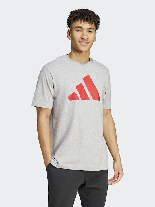 Adidas Ανδρικό T-shirt Κοντομάνικο Γκρι