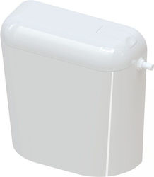 Nikiplast Wandmontiert Kunststoff Toiletten-Spülung Rechteckig Weiß
