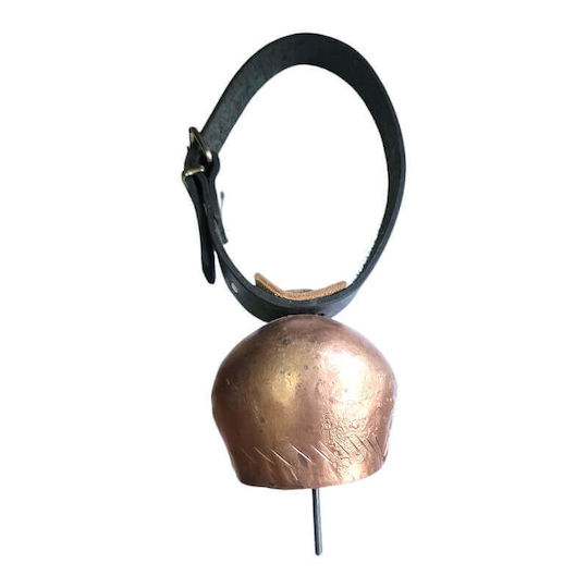 Goat Bell Oval No 7 Leather Collar