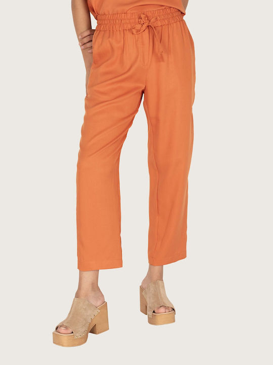 Innocent Damen Stoff Hose Orange