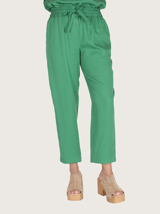 Innocent Women's Fabric Trousers GREEN