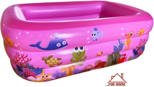 Kinder Schwimmbecken Aufblasbar 150x105x55cm Rosa