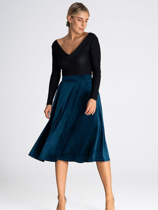 Figl Midi Skirt in Blue color