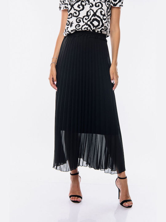 Dress Up Maxi Skirt in Black color