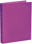 Typotrust Clipboard with 2 Rings for Paper A4 Purple 1pcs