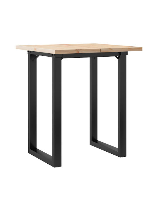 Tisch Speisesaal aus Massivholz & Metall Coffee 70x70x75.5cm