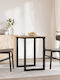 Square Table Dining Room from Solid Wood & Metal Coffee 60x60x75cm