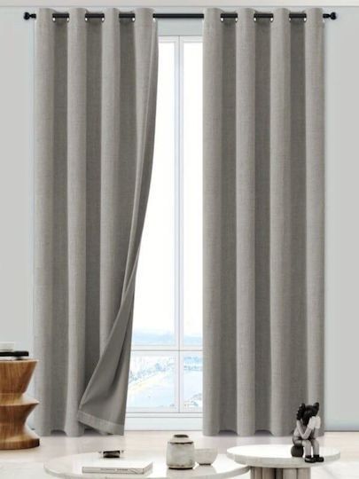 Curtain With Brown Grommets 275x280cm