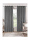 Curtain with Pencil Pleat Luxury Gray Velour 280x290cm
