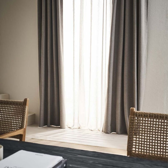 Gofis Home Curtain Blackout with Pencil Pleat Nap 129 Beige 2004129470230 155x280cm