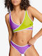 Puma Bikini Swim Top with Adjustable Straps Purple/fluo Yellow