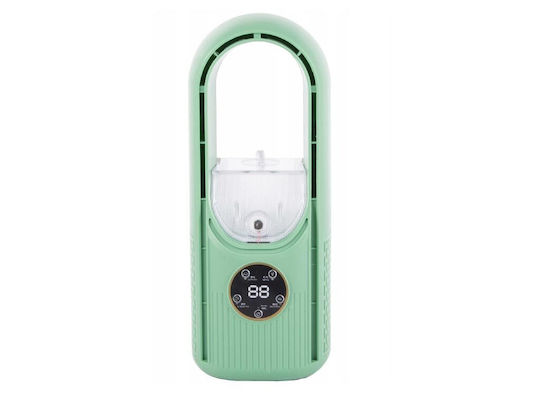 Tragbarer Ventilator Luftbefeuchter 6 Programme USB Anschluss 100 ml Grün 30x12x11 cm Aria Trade
