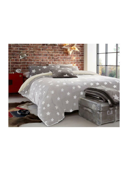Fleece Decke Einzeln 160x220cm Grau