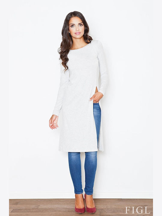 Figl Tunic Long Sleeve Gray