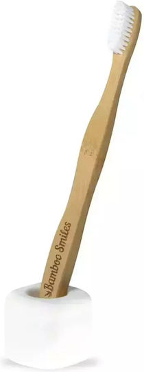 Bamboo Smiles Βάση Στήριξης Οδοντόβουρτσας Πλαστική Λευκή 0745760153831