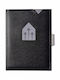 Leather Men's Wallet Cards with RFID Black